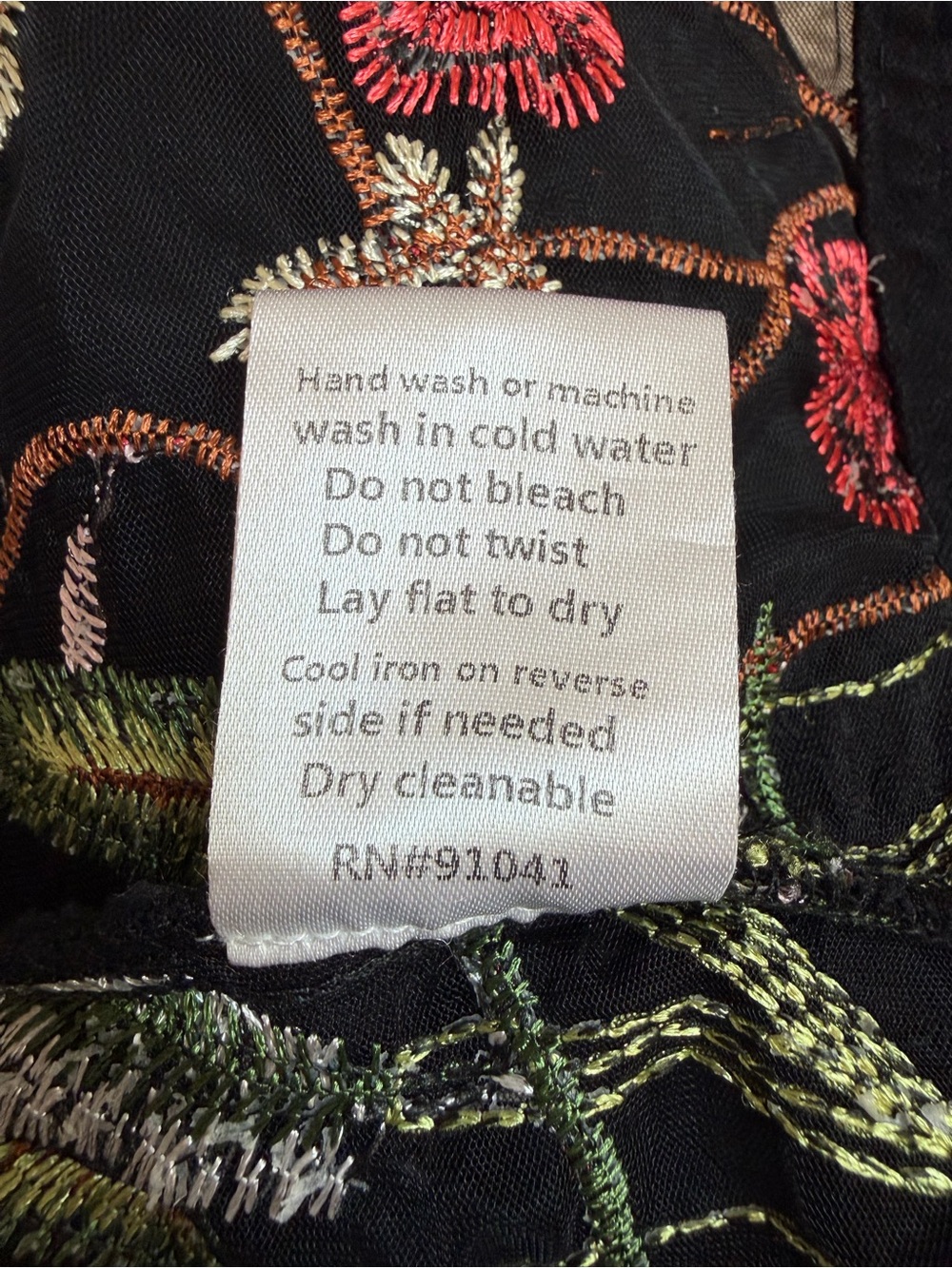A.Z.I Floral Mesh Embroidered Jacket Black Size Medium - Picture 12 of 12